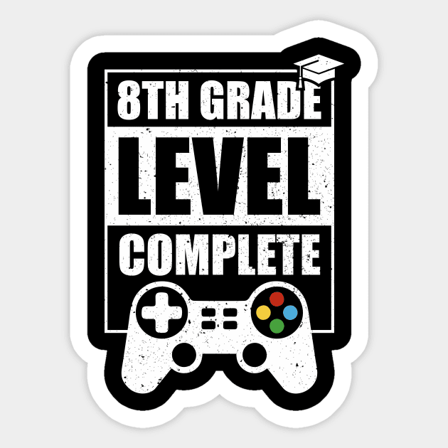 8th Grade Level Complete Sticker by luisharun